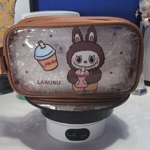 Brown and Clear Monster Character Pouch/Cosmetic Bag